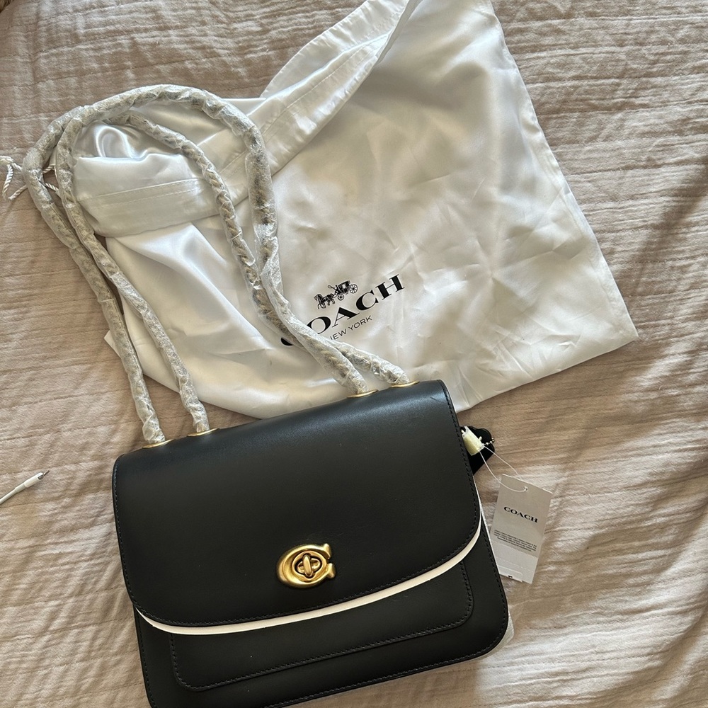 Coach Black Leather Shoulder Bag
